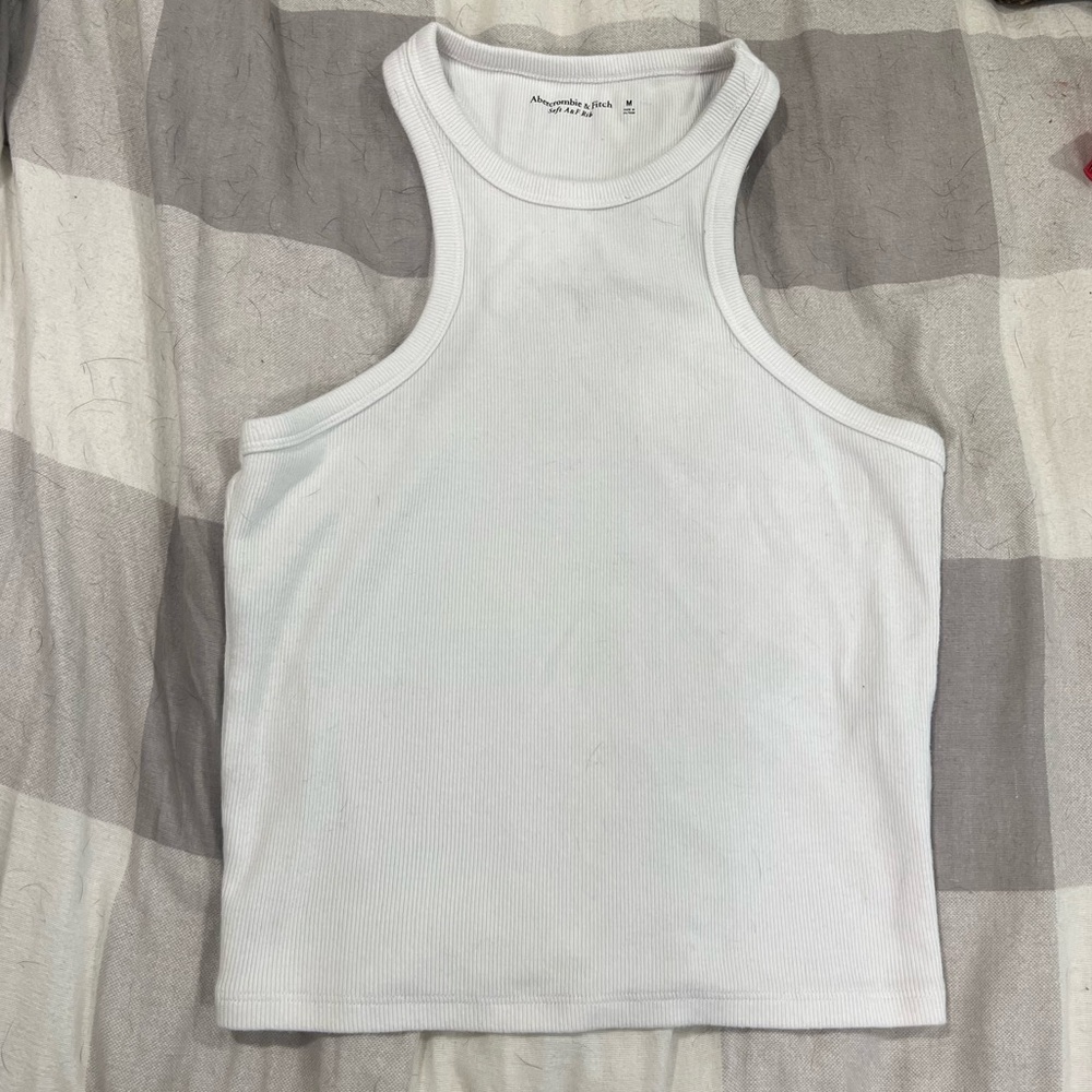 Abercrombie white ribbed tank top